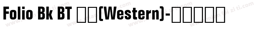 Folio Bk BT 粗体(Western)字体转换
